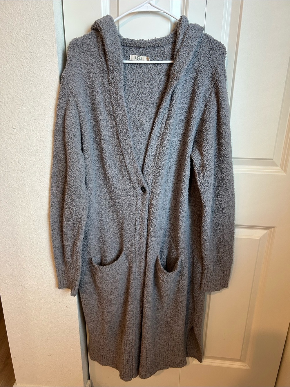UGG Judith Cardigan Gray Cowl Neck Sweater - Picture 1 of 5